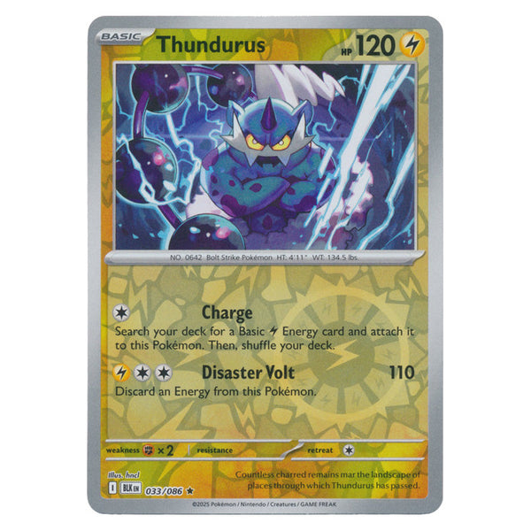 Thundurus : BLACK BOLT (Reverse holo) - 033/086