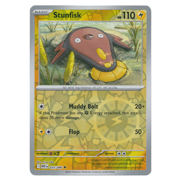 Stunfisk : WHITE FLARE (Reverse holo) - 035/086