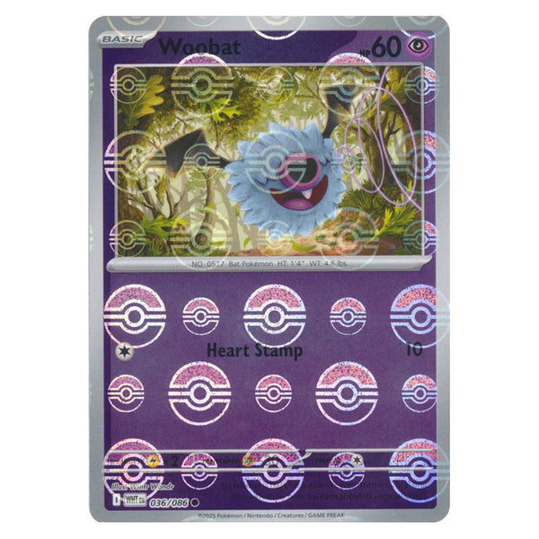 Woobat : WHITE FLARE (Pokeball Reverse holo) - 036/086