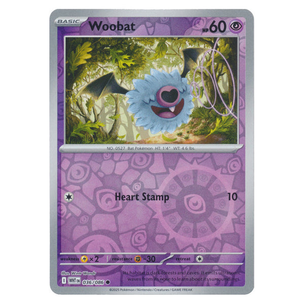 Woobat : WHITE FLARE (Reverse holo) - 036/086
