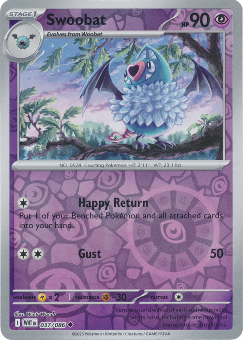 Swoobat : WHITE FLARE (Reverse holo) - 037/086