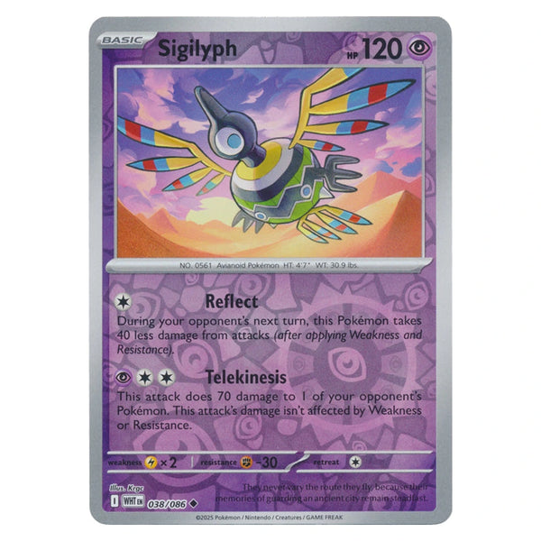 Sigilyph : WHITE FLARE (Reverse holo) - 038/086
