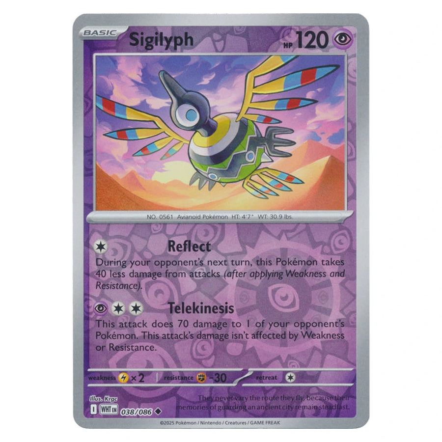 Sigilyph : WHITE FLARE (Reverse holo) - 038/086