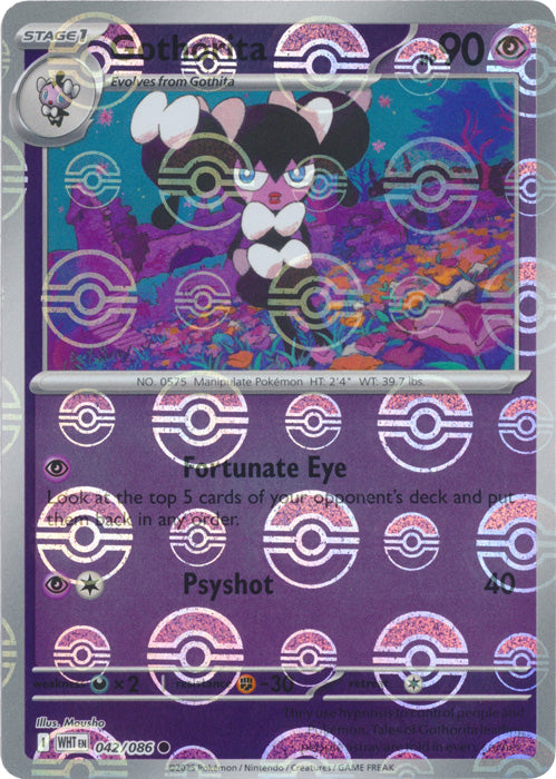 Gothorita : WHITE FLARE (Pokeball Reverse holo) - 042/086