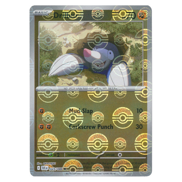 Drilbur : BLACK BOLT (Pokeball Reverse holo) - 045/086