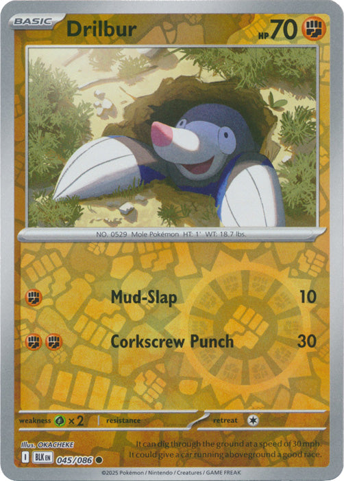 Drilbur : BLACK BOLT (Reverse holo) - 045/086