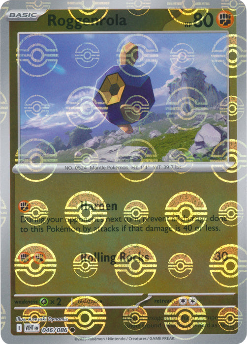 Roggenrola : WHITE FLARE (Pokeball Reverse holo) - 046/086