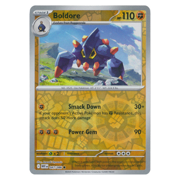 Boldore : WHITE FLARE (Reverse holo) - 047/086