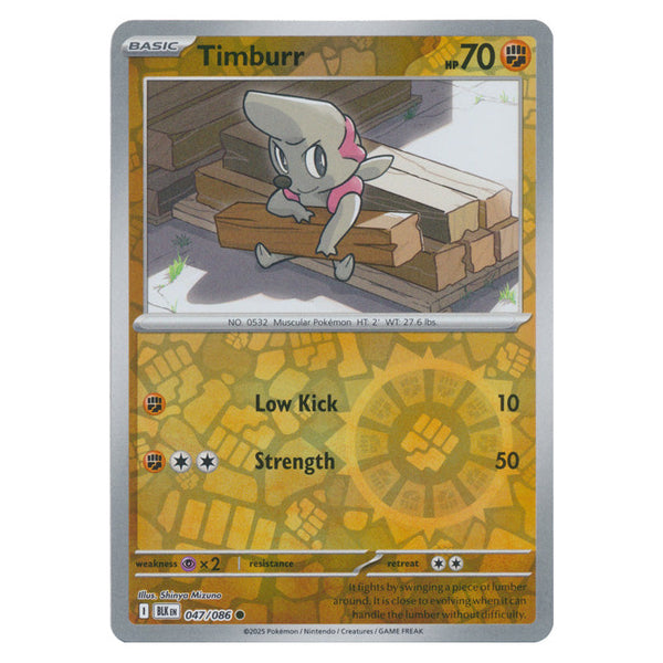 Timburr : BLACK BOLT (Reverse holo) - 047/086