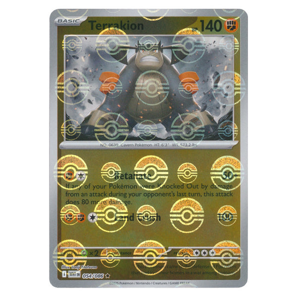 Terrakion : WHITE FLARE (Pokeball Reverse holo) - 054/086