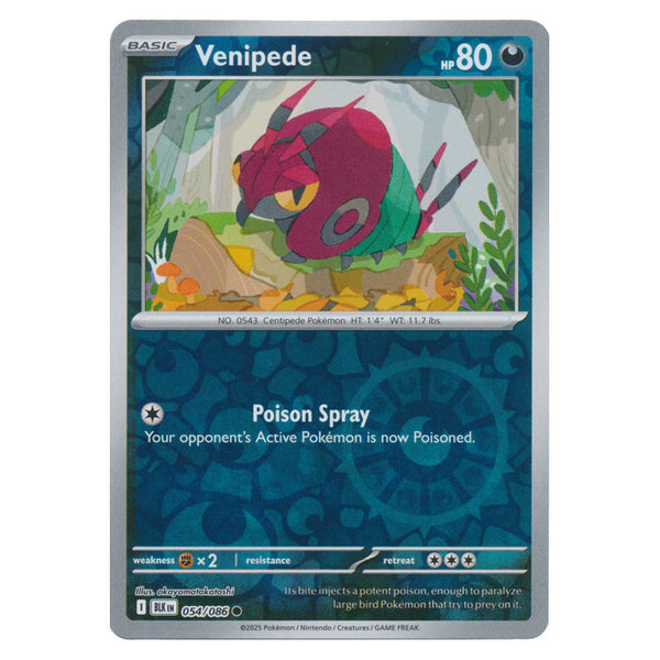 Venipede : BLACK BOLT (Reverse holo) - 054/086