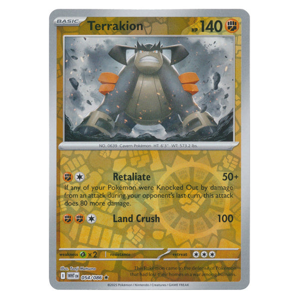 Terrakion : WHITE FLARE (Reverse holo) - 054/086