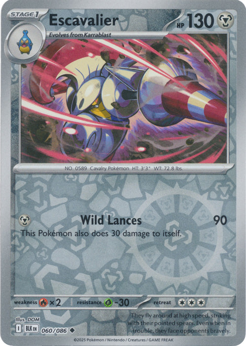 Escavalier : BLACK BOLT (Reverse holo) - 060/086