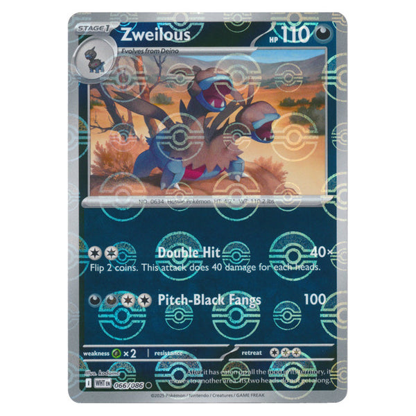 Zweilous : WHITE FLARE (Pokeball Reverse holo) - 066/086