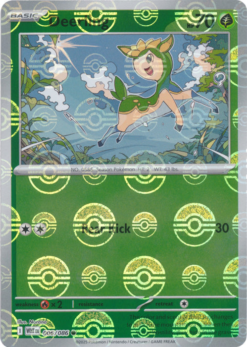 Deerling : WHITE FLARE (Pokeball Reverse holo) - 006/086