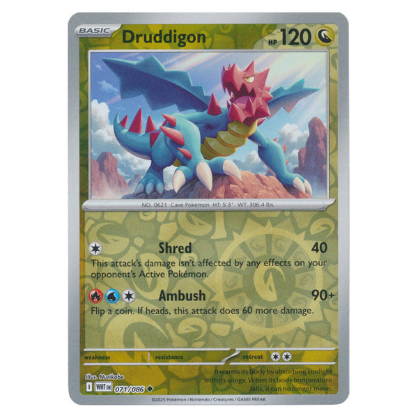 Druddigon : WHITE FLARE (Reverse holo) - 071/086