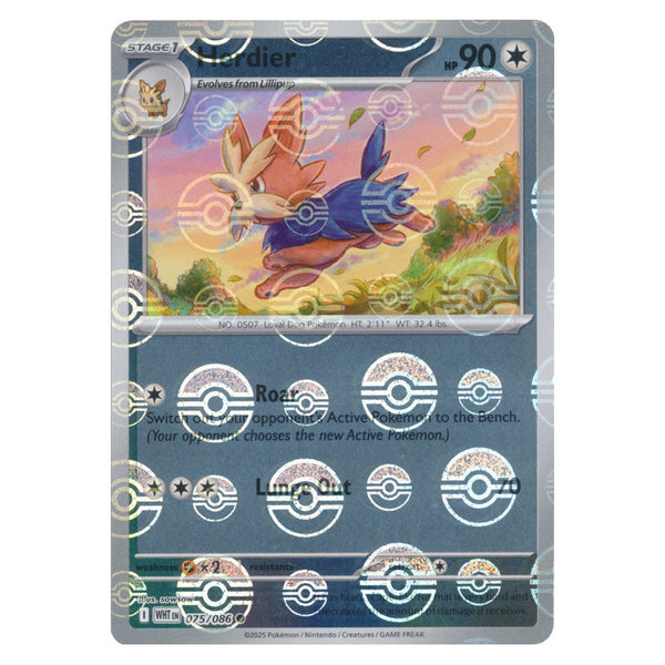 Herdier : WHITE FLARE (Pokeball Reverse holo) - 075/086