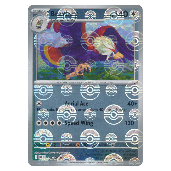 Braviary : BLACK BOLT (Pokeball Reverse holo) - 078/086