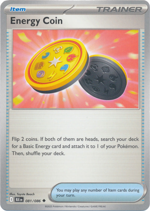 Energy Coin : BLACK BOLT - 081/086 - Lockett Labs UK