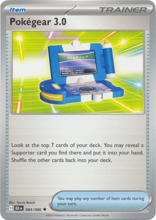 Pokegear 3.0 : BLACK BOLT - 084/086 - Lockett Labs UK
