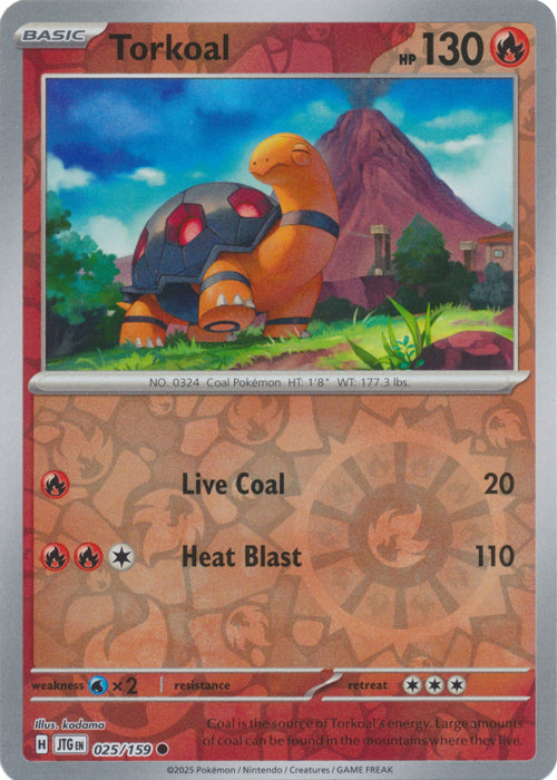 Torkoal : JOURNEY TOGETHER (Reverse holo) - 025/159 - Lockett Labs UK