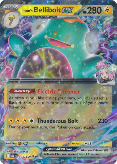 Iono's Bellibolt ex : JOURNEY TOGETHER - 053/159 - Lockett Labs UK