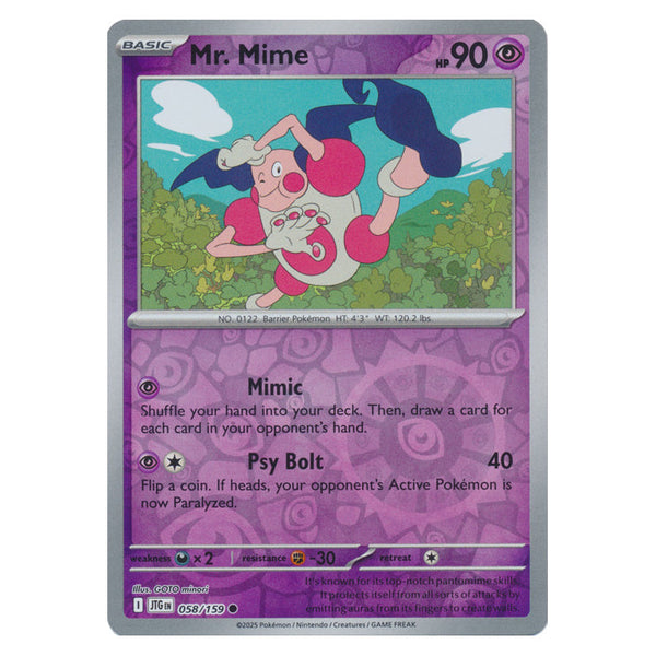Mr. Mime : JOURNEY TOGETHER (Reverse holo) - 058/159