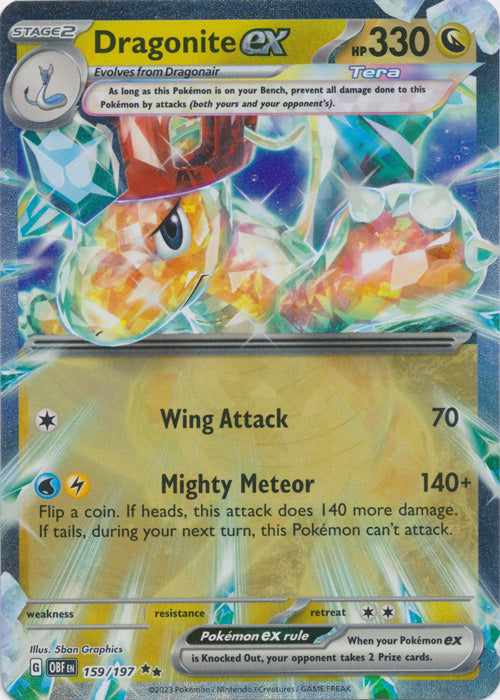 Dragonite ex : OBSIDIAN FLAMES - 159/197 - Lockett Labs UK