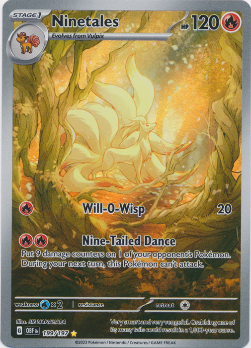 Ninetales : OBSIDIAN FLAMES - 199/197 - Lockett Labs UK