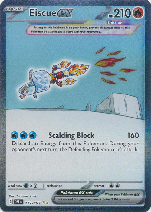 Eiscue ex : OBSIDIAN FLAMES - 222/197 - Lockett Labs UK