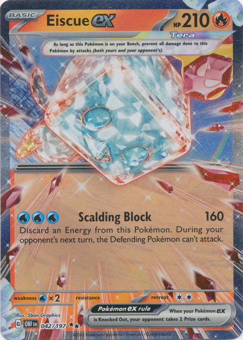 Eiscue ex : OBSIDIAN FLAMES - 042/197 - Lockett Labs UK