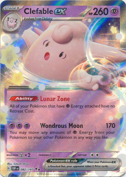 Clefable ex : OBSIDIAN FLAMES - 082/197