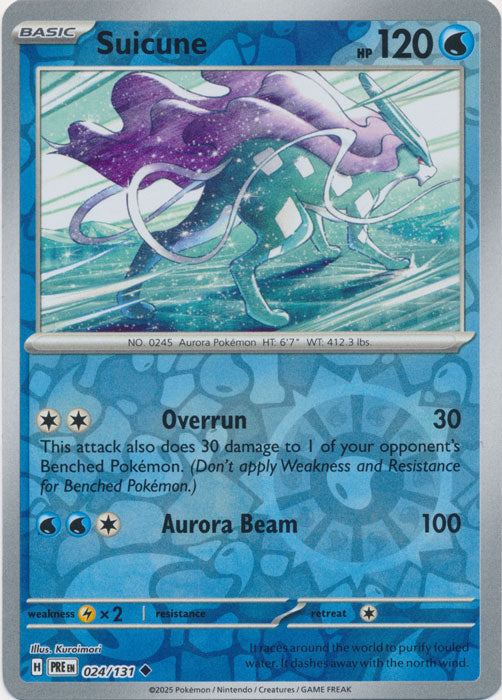 Suicune : PRISMATIC EVOLUTIONS (Reverse holo) - 024/131