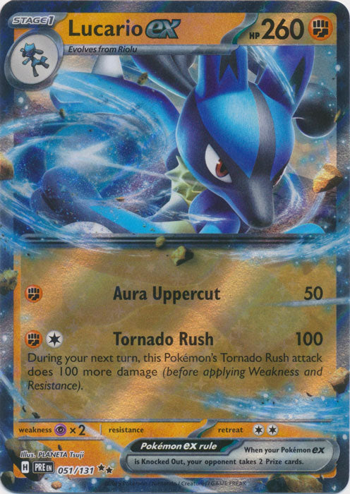 Lucario ex : PRISMATIC EVOLUTIONS - 051/131 - Lockett Labs UK
