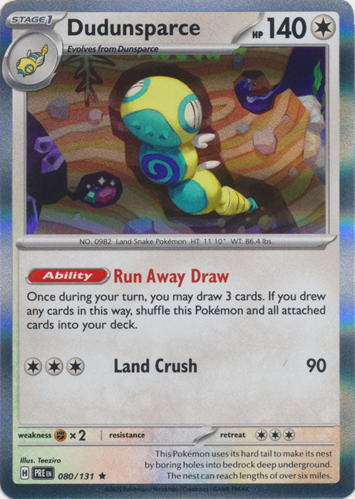 Dudunsparce : PRISMATIC EVOLUTIONS (Holo) - 080/131 - Lockett Labs UK
