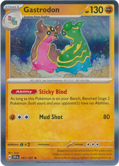 Gastrodon : SURGING SPARKS (Holo) - 107/191 - Lockett Labs UK