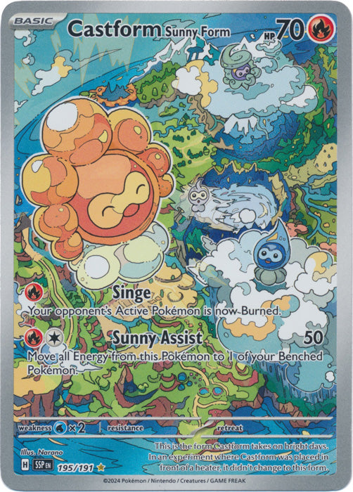 Castform Sunny Form : SURGING SPARKS - 195/191
