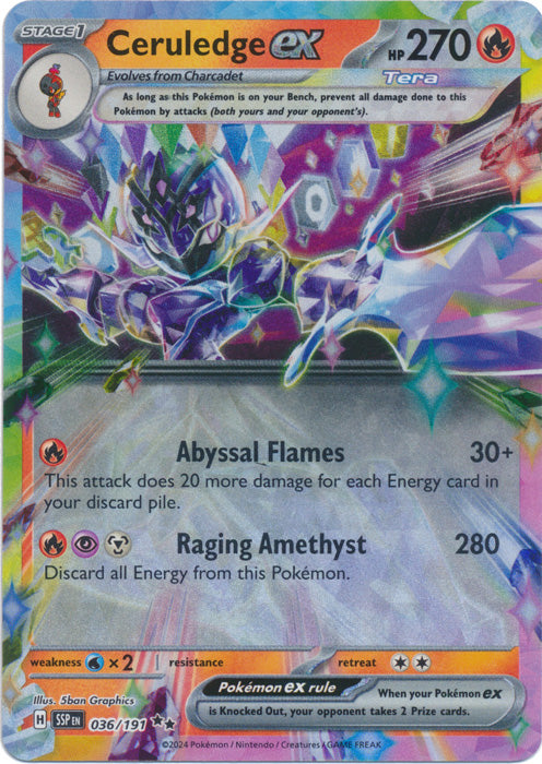 Ceruledge ex : SURGING SPARKS - 036/191 - Lockett Labs UK