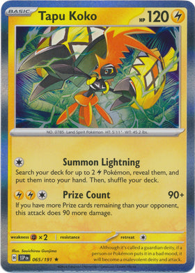 Tapu Koko : SURGING SPARKS (Holo) - 065/191