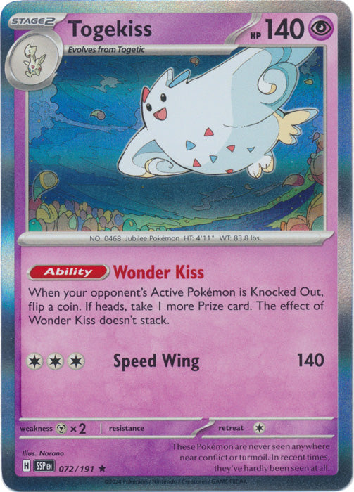 Togekiss : SURGING SPARKS (Holo) - 072/191 - Lockett Labs UK