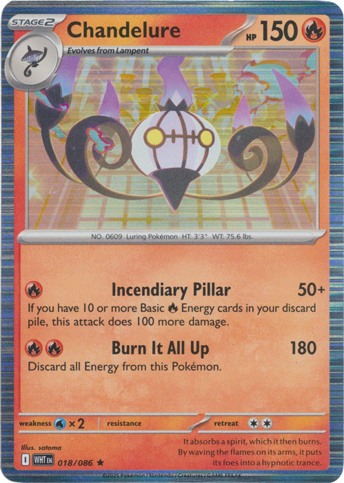Chandelure : WHITE FLARE (Holo) - 018/086