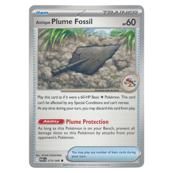 Antique Plume Fossil : WHITE FLARE - 079/086