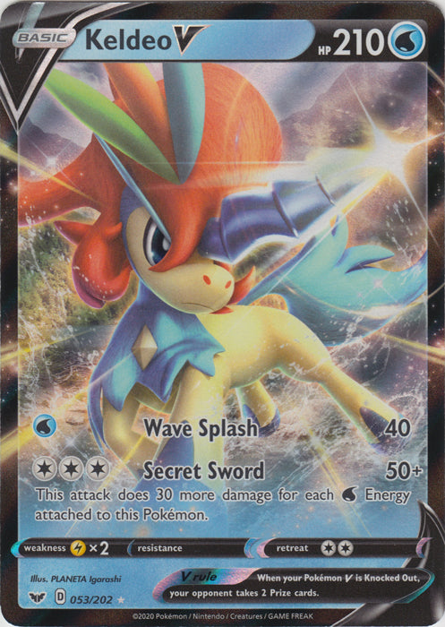 Keldeo V : SWORD & SHIELD BASE - 053/202 - Lockett Labs UK