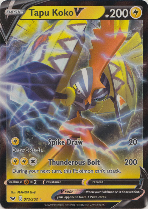 Tapu Koko V : SWORD & SHIELD BASE - 072/202