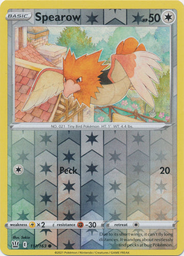 Spearow : BATTLE STYLES (Reverse holo) - 111/163