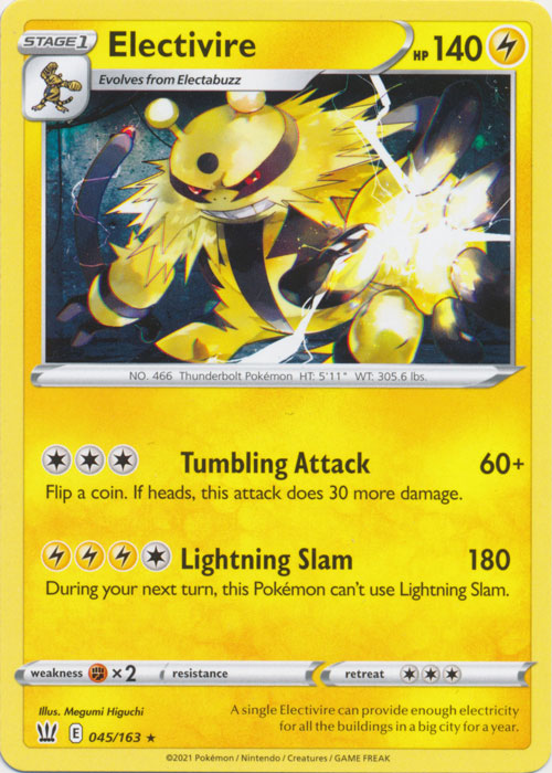 Electivire : BATTLE STYLES - 045/163
