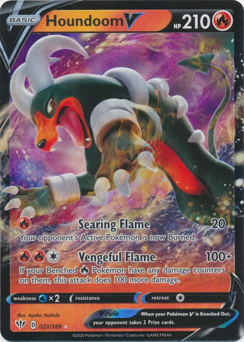Houndoom V : DARKNESS ABLAZE - 021/189 - Lockett Labs UK