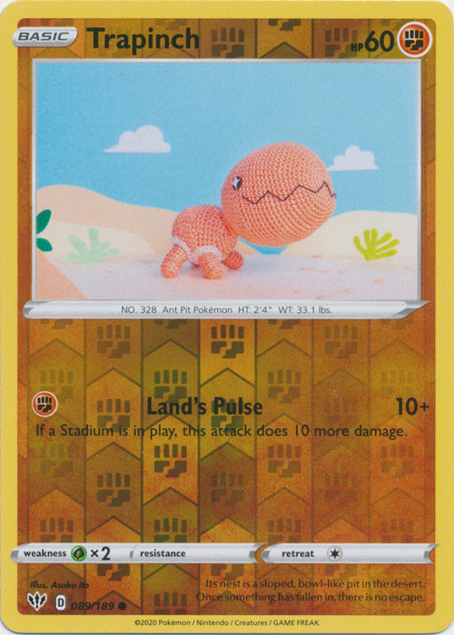 Trapinch : DARKNESS ABLAZE (Reverse holo) - 089/189