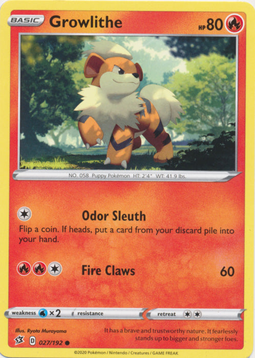 Growlithe : REBEL CLASH - 027/192