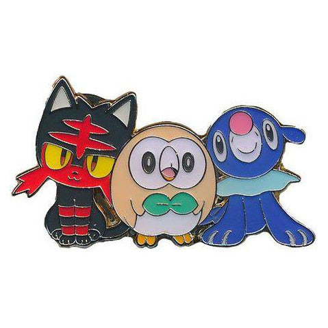 Alola Starters Litten Rowlet Popplio Pin  Badge